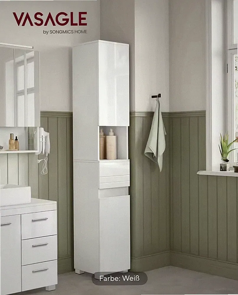 VASAGLE Badezimmerschrank, Badschrank, Badezimmermöbel Mit Einer Schublade, Vers