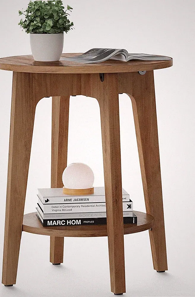 VASAGLE Beistelltisch, Couchtisch, Kleiner runder Tisch für Wohnzimmer