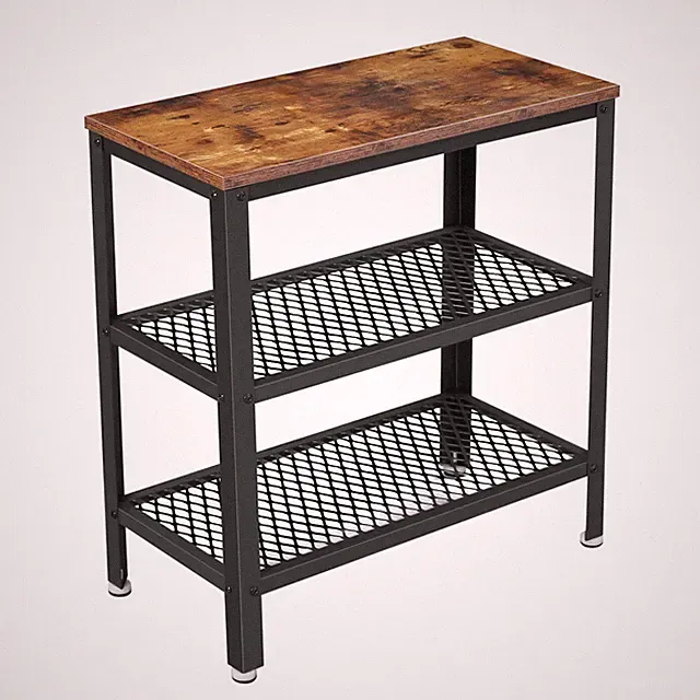 VASAGLE Beistelltisch, Konsole 2 Ablagen 60 x 30 x 60 cm, rustikal braun