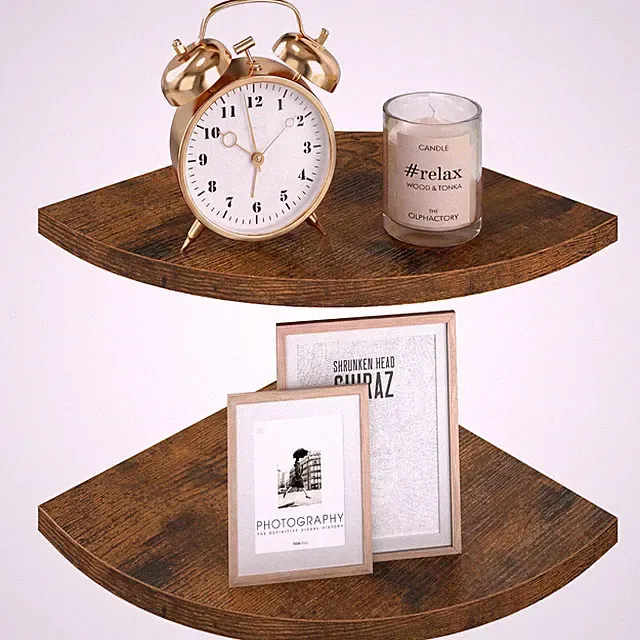 VASAGLE Eckregal, fächerförmiges Wandregal, 2er Set, 20 x 20 cm