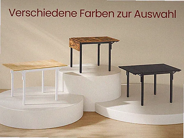 VASAGLE Esstisch klappbarer Küchentisch für 2-4 Personen für kleine Räume