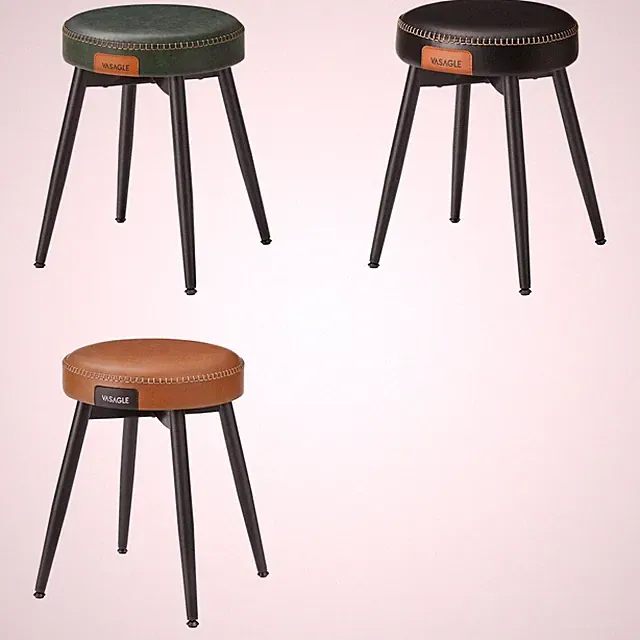 VASAGLE Esszimmerstuhl (1 St), Sitzhocker, EKHO Series, Kunstleder, 48,2 cm hoch