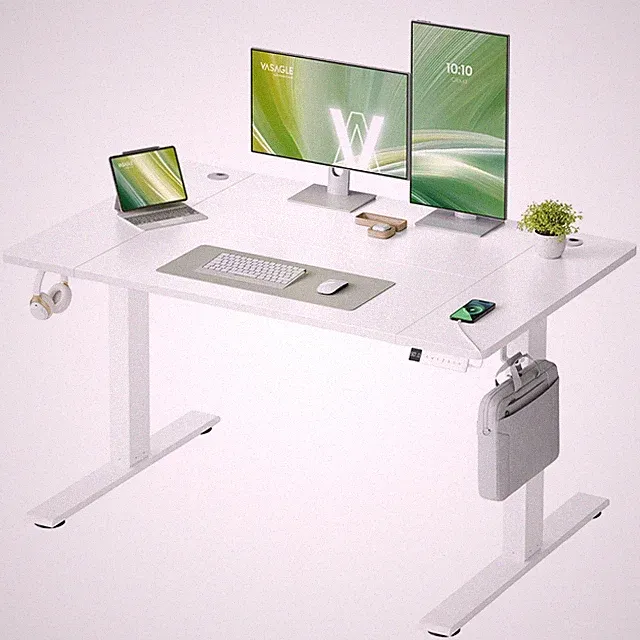 VASAGLE höhenverstellbarer Schreibtisch mit USB-C und 3 Speichertasten