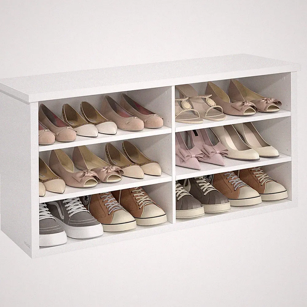 VASAGLE Schuhbank, Sitzbank mit Stauraum, Schuhregal 6 Fächer, verstellbare Abla