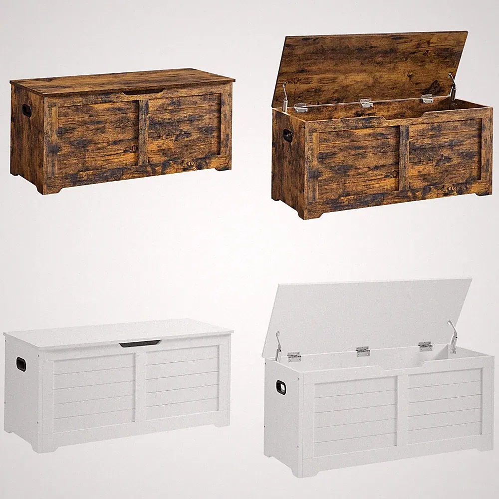 VASAGLE Sitzbank, Spielzeugtruhe, Sitztruhe, 80 x 40 x 46 cm BSL063T