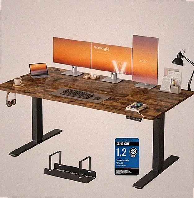 🔥VASAGLE Songmics höhenverstellbarer Schreibtisch 160x80 cm LSD146KD02🔥