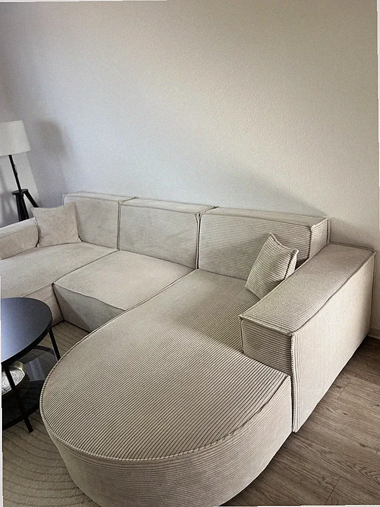 VB: WIE NEU!!! Kaiser MODENA U STUDIO Ecksofa Velours Beige 299x165x73cm
