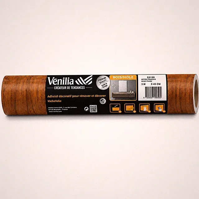 Venilia Klebefolie Nussbaum 45x300cm Möbelfolie Holzoptik selbstklebend PVC