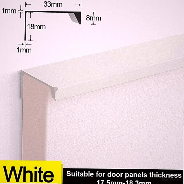 Versteckte Möbelgriffe Aluminium Legierung modern minimalistisch Schwarz Gold