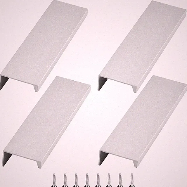 Versteckte Türgriffe Möbelgriffe modern Aluminium Schrankgriff 4 Stück
