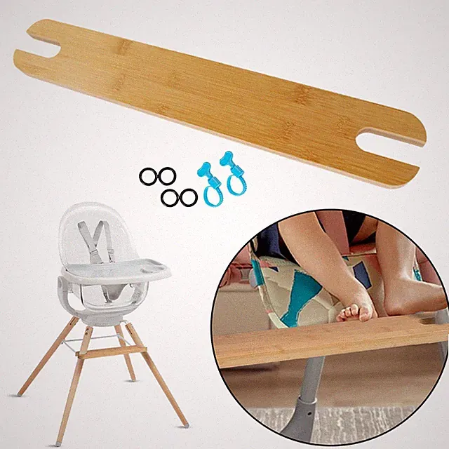 Verstellbare Fußstütze Bambus für Hochstuhl einfach zu montieren für IKEA