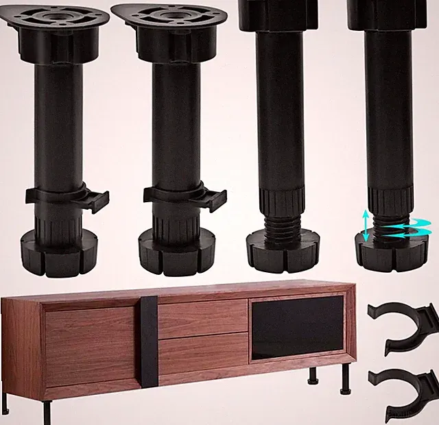 Verstellbare Möbelfüße 15-18cm für Schränke Sofas Betten Stühle stabil
