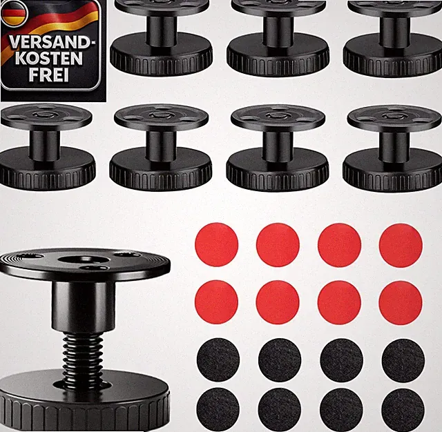 Verstellbare Möbelfüße 27-40mm für Schränke Tische bis 100kg Schwarz