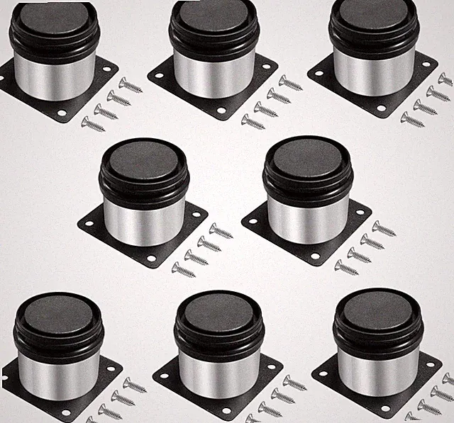 Verstellbare Möbelfüße aus Edelstahl 8 Stück | Höhenverstellbar 0-15mm für Möbel