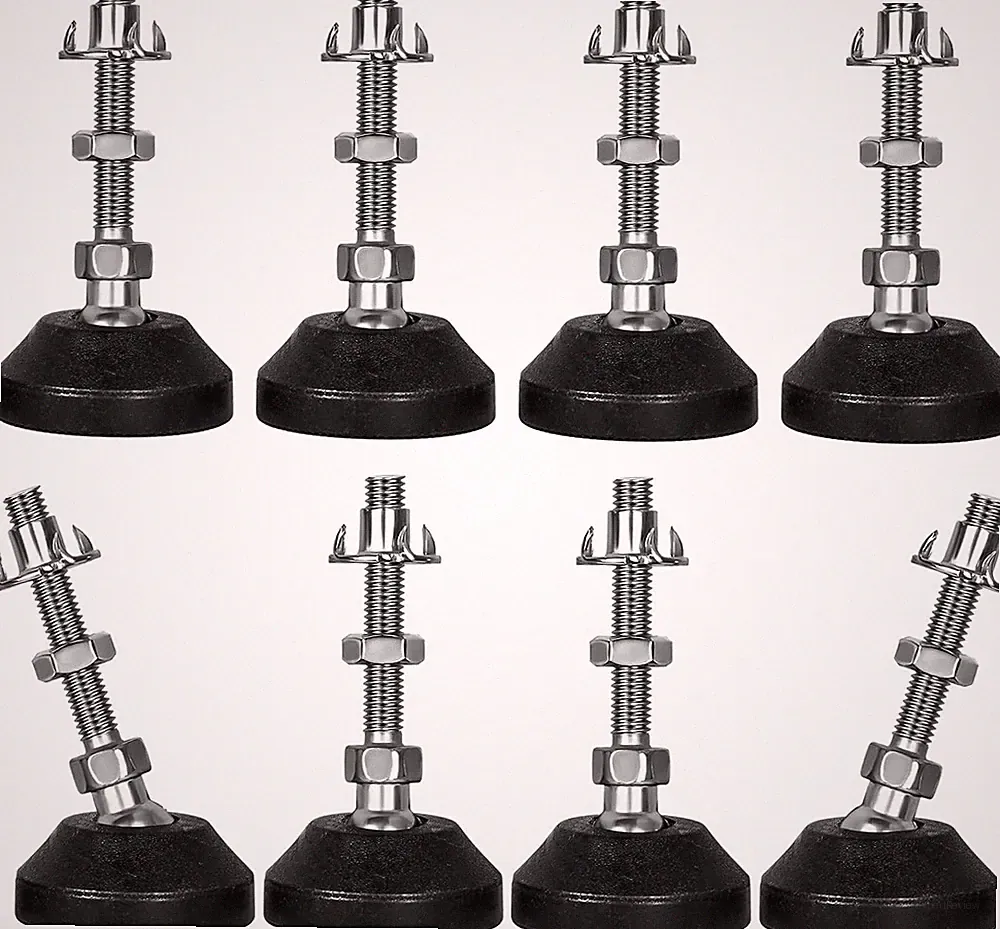 Verstellbare Möbelfüße M8 x 30 mm, 8 Stück, Edelstahl, Schwarz, Minimalistisch