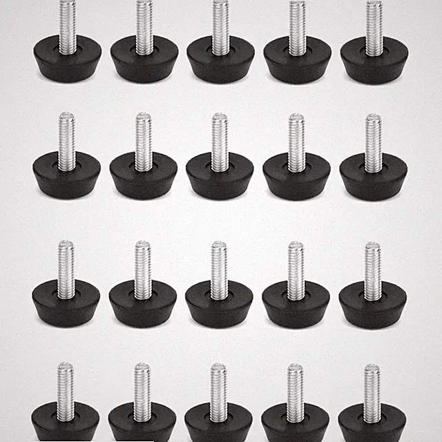 Verstellbare Möbelfüße Schraubfüße Schwarz M6x20mm Möbel Set 20 Stück