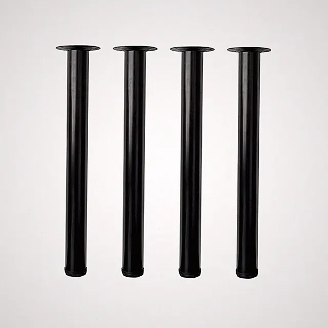 Verstellbare Tischbeine schwarz 50 cm, 4er Set von Novilla