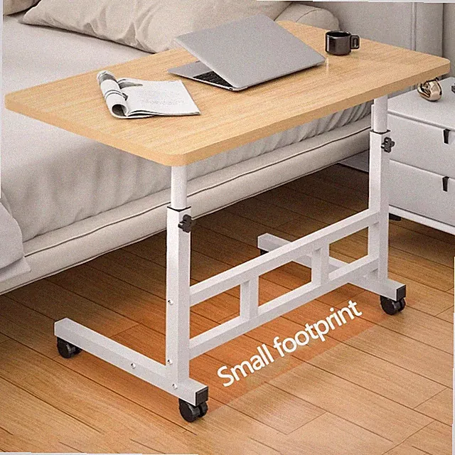 Verstellbarer Laptoptisch - Tragbarer Rolltisch auf Rollen für Sofa & Nachttisch
