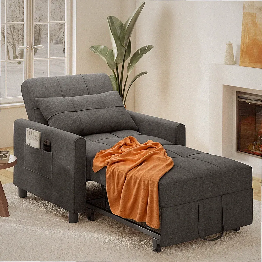 Verstellbares Sofa Bett 3-in-1 Schlafsessel mit Bettfunktion für kleine Wohnung