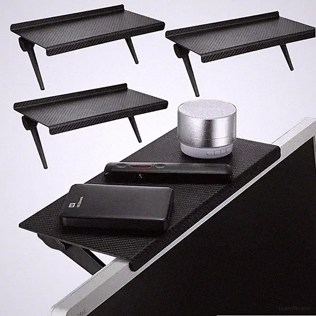 Verstellbares Wandregal Flachbildschirm Organizer Kunststoff Schwarz