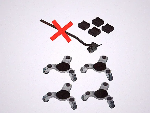 VEVOR Möbeltransportroller Set 4-teilig dreieckig Kohlenstoffstahl 113,4kg