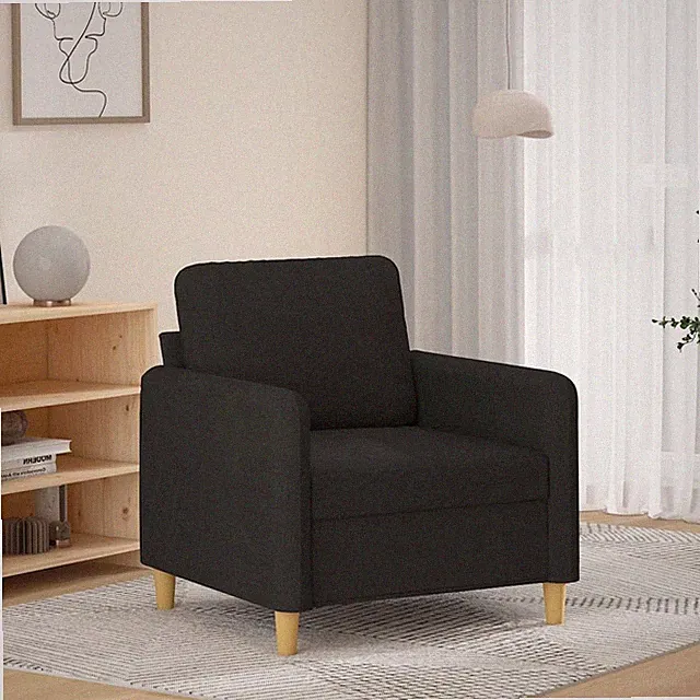 vidaXL 2-Sitzer-Sofa Hellgelb 140 cm Stoff