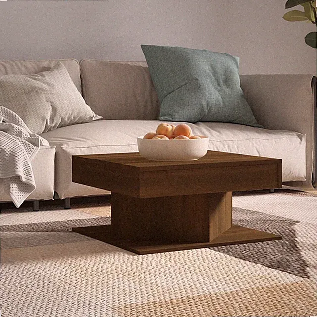 vidaXL Couchtisch Hochglanz-Weiß 57x57x30 cm Holzwerkstoff