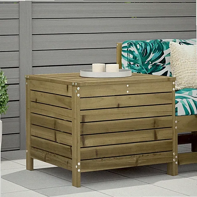 vidaXL Gartensofa mit Armlehne und Beistelltisch Massivholz Kiefer