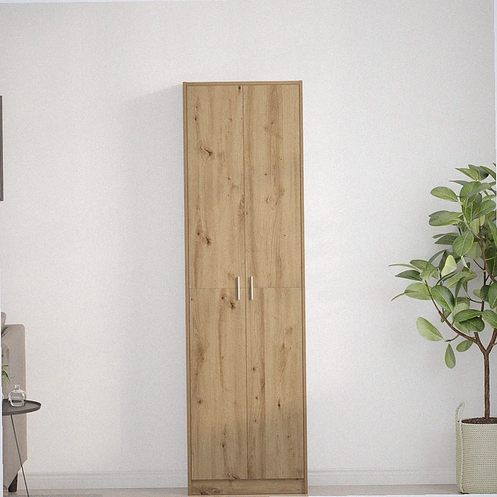 vidaXL Kleiderschrank mit Regal Weiß 55 x 25 x 189 cm Holzwerkstoff