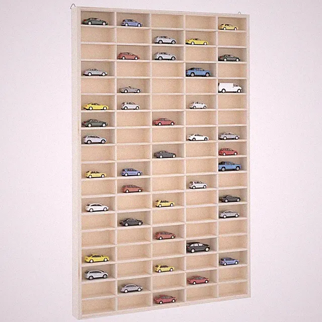vidaXL Sammlervitrine aus Holz mit 90 Fächern 50,5x4,5x79 cm