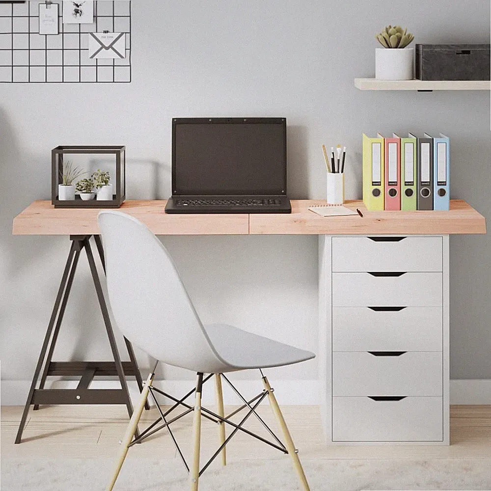 vidaXL Tischplatte 60x60x2 cm Massivholz Eiche Unbehandelt