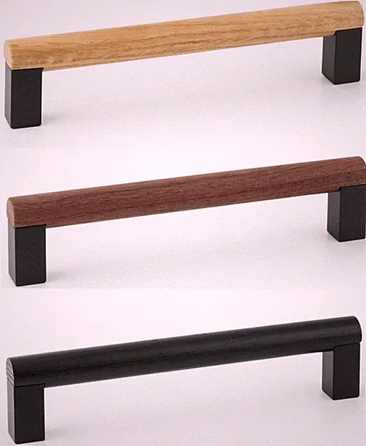 Viefe Möbelgriff ETO Möbelknopf Holz 0591 Türgriffe Schrank-Griff Küche Alu