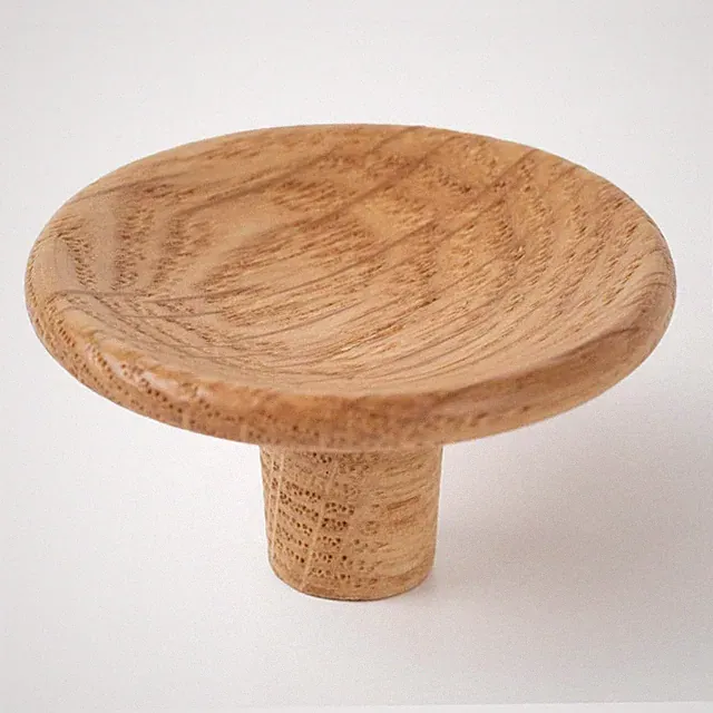 Viefe Möbelgriff Möbelknopf DISC Holz Möbelknauf Türknauf Knauf Echtholz rund
