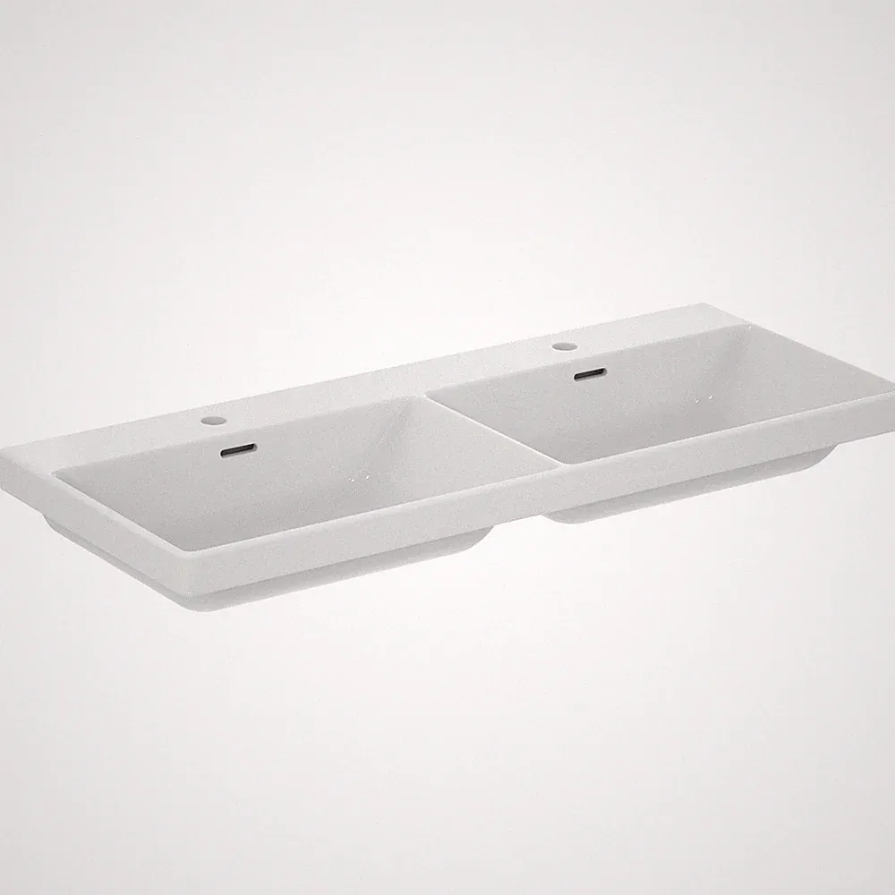 Vigour derby V3 Doppel-Möbelwaschtisch 120 x 48 cm mit 2 Becken V3DE120MDT