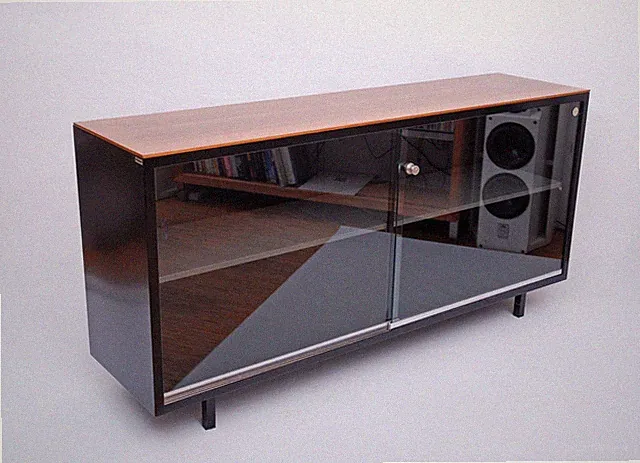 Vintage 60s Sideboard Vitrine Stahl Holz Glas Mauser Werke Waldeck 6.RAI