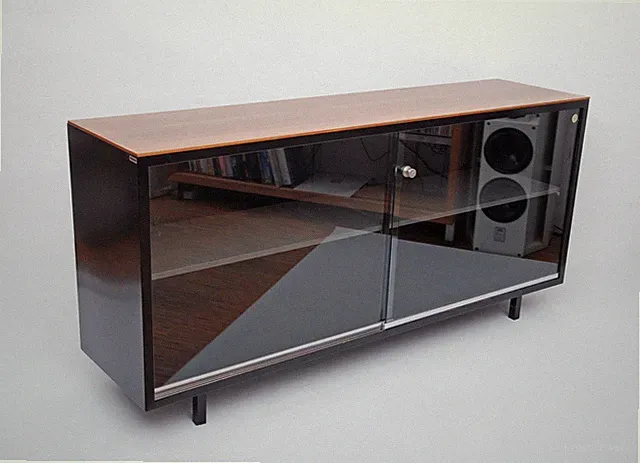 Vintage 60s Sideboard Vitrine Stahl Holz Glas Mauser Werke Waldeck 6.RAI