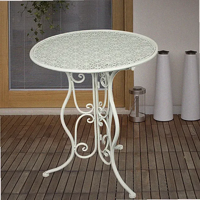 VINTAGE Beistell Bistro Tisch Landhaus Balkon Shabby Look Grundstück Deko Möbel
