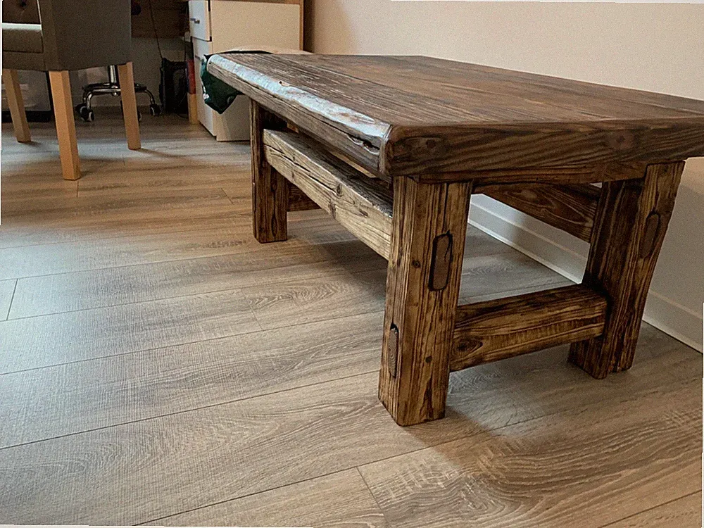 Vintage Couch Tisch sehr altes Holz ca.70-80Jahre, Eingestemt Holz u. Gewachst