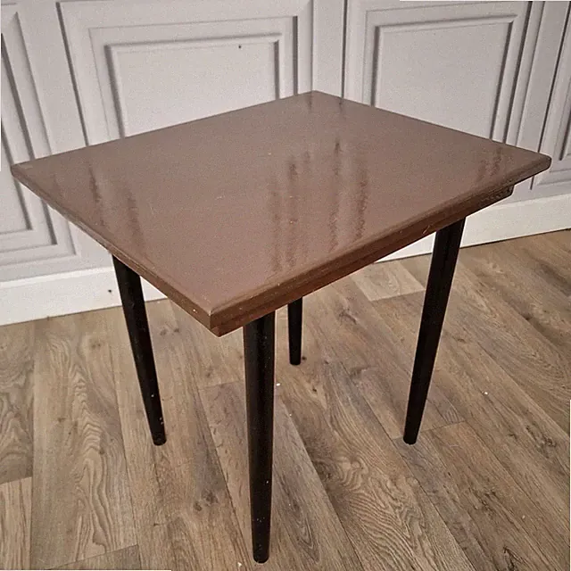 Vintage Couchtisch Beistelltisch Mid Century Modern bemalt Holz - Retro