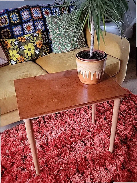 Vintage Couchtisch Beistelltisch Teak Poul Hundevad auf Rollen Danish 70er 60er Retro