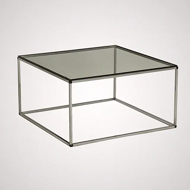 Vintage Couchtisch Glas Verchromtes Metall Design der 80er Jahre Originell