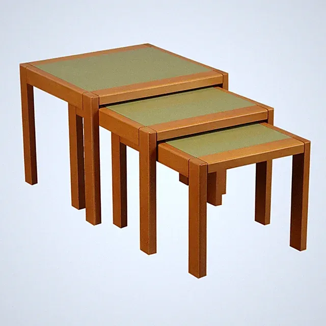 Vintage Couchtische Buchenholz Italien der 80er Jahre