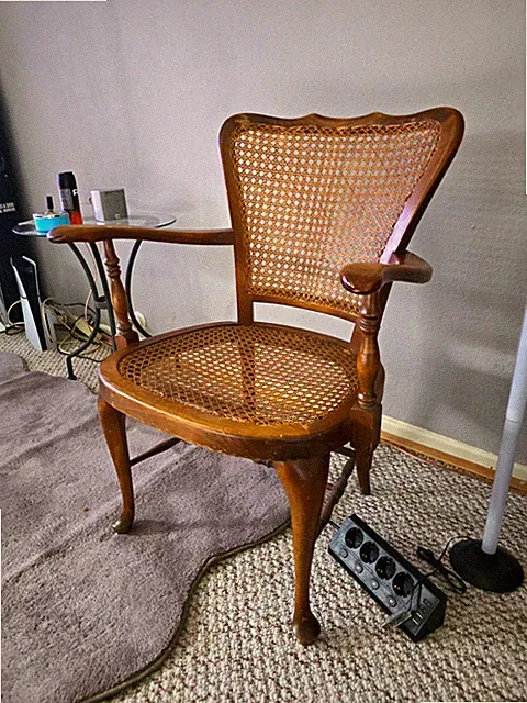 Vintage Designer Stuhl Echtholz Braun