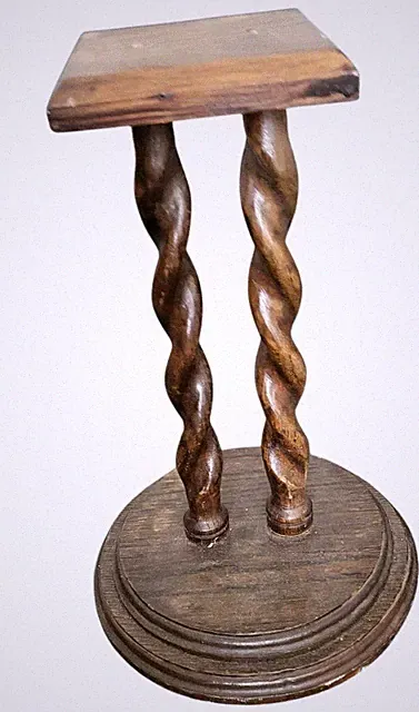 Vintage Eiche kleiner Tisch Podest Ständer Gerste Drehbein Möbel Ersatzteil