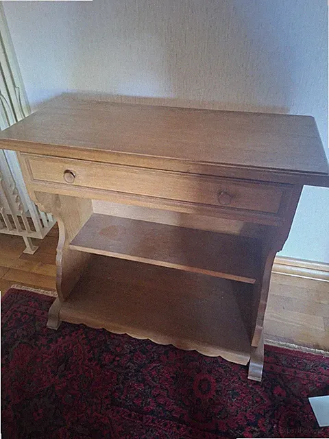 Vintage Eichenkommode braun mit 1 Schublade Ablagefach 100x40x80cm