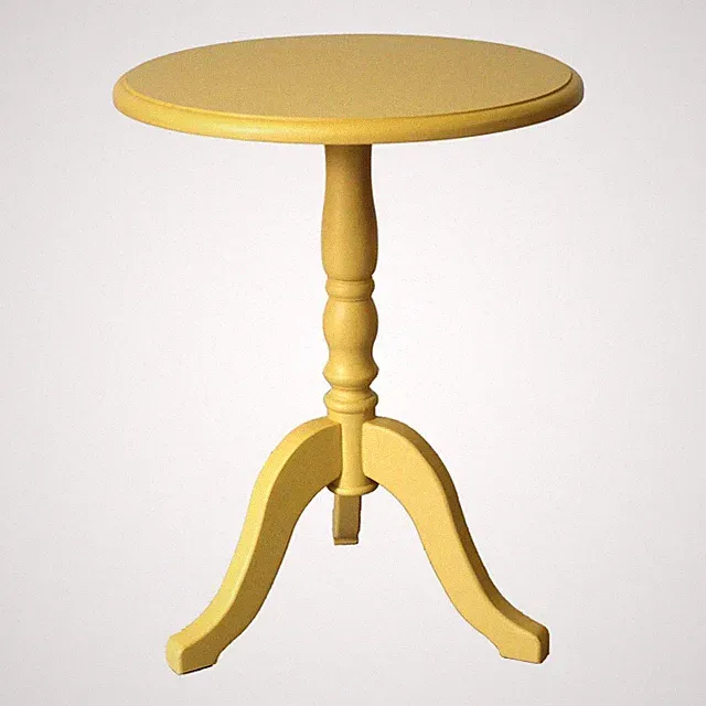 Vintage Esstisch in Trendfarbe ockergelb rund 60cm Küchentisch Bistrotisch