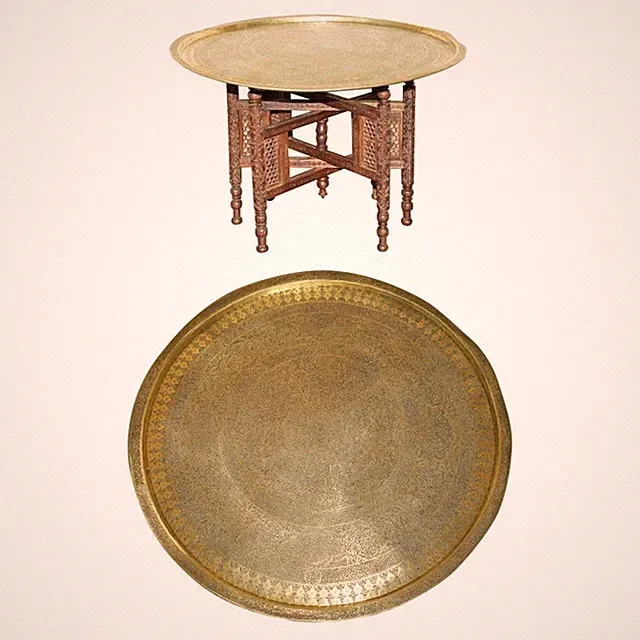 VINTAGE HANDGESCHNITZTES LIBERTY'S LONDON MAROKKANISCHES EXTRA GROSSES KLAPPTABLETT TISCH