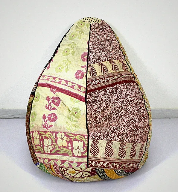 Vintage Kantha Quilt Baumwolle Bohemian Deko Sitzsack Pouf Hassock Sitz