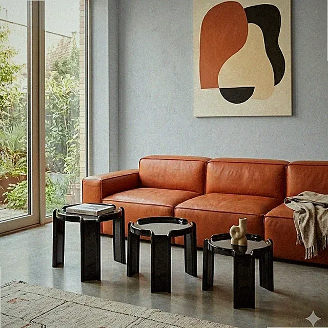 Vintage Kartell Couchtische Design Giotto Stoppino der 70er Jahre Originell