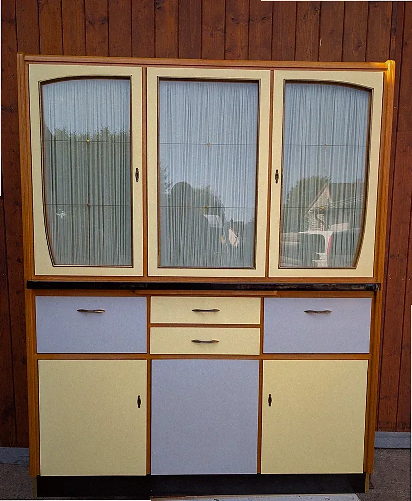 Vintage Küchenschrank Rockabilly Buffet Vitrine Mid Century Schrank 50er